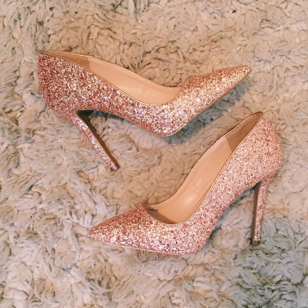 ✨Rose Gold Glitter Stilettos✨